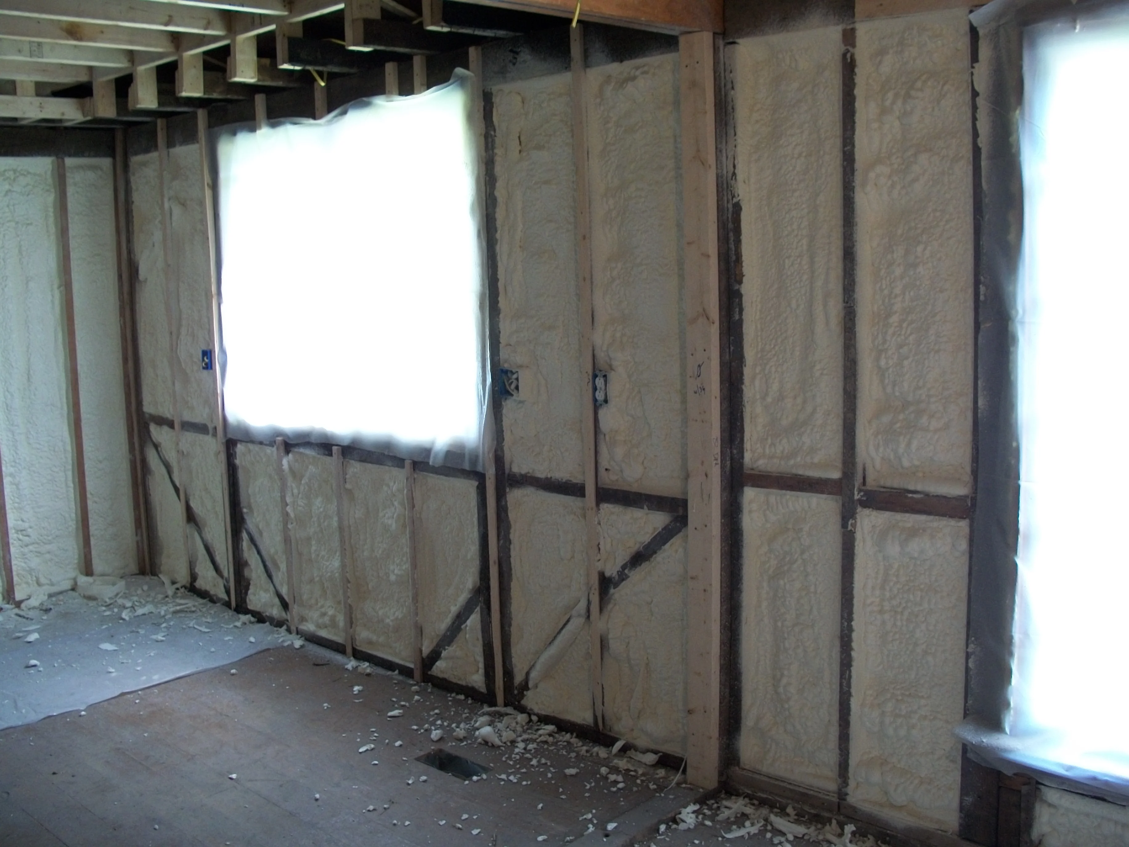 Exterior wall insulation during renovation